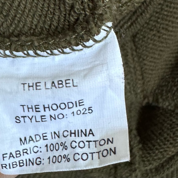 THE LABEL The Hoodie - Olive/Army Green Size Medium - Picture 3 of 8